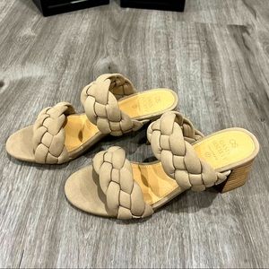 VICI LAUREL BRAIDED HEELED SANDAL - NUDE